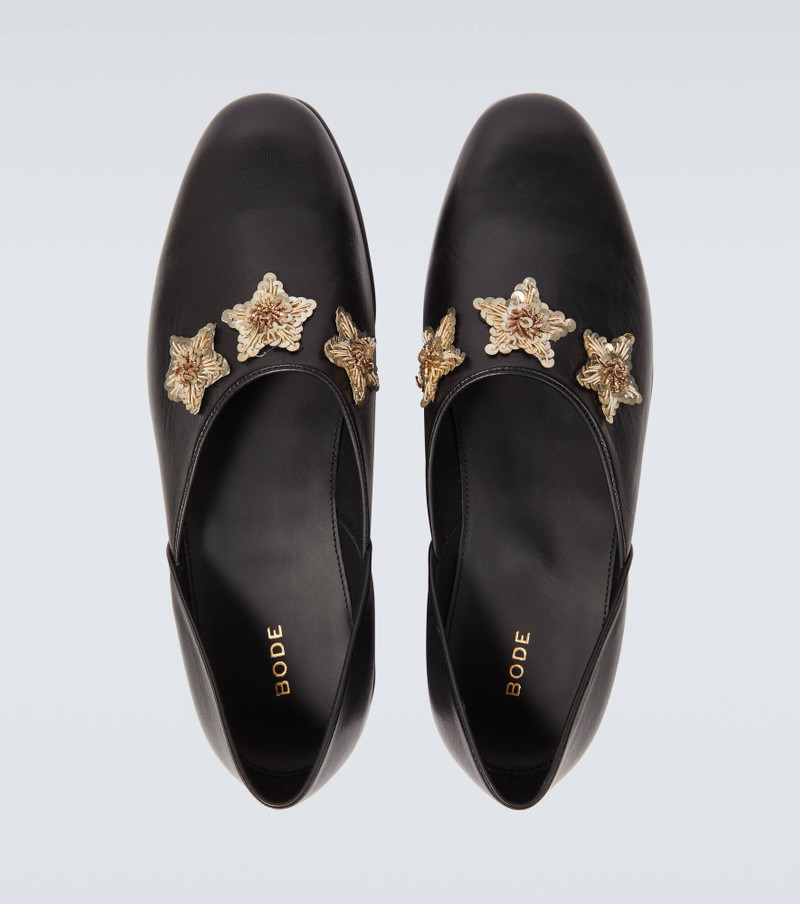 Bullion Star embellished leather loafers 4