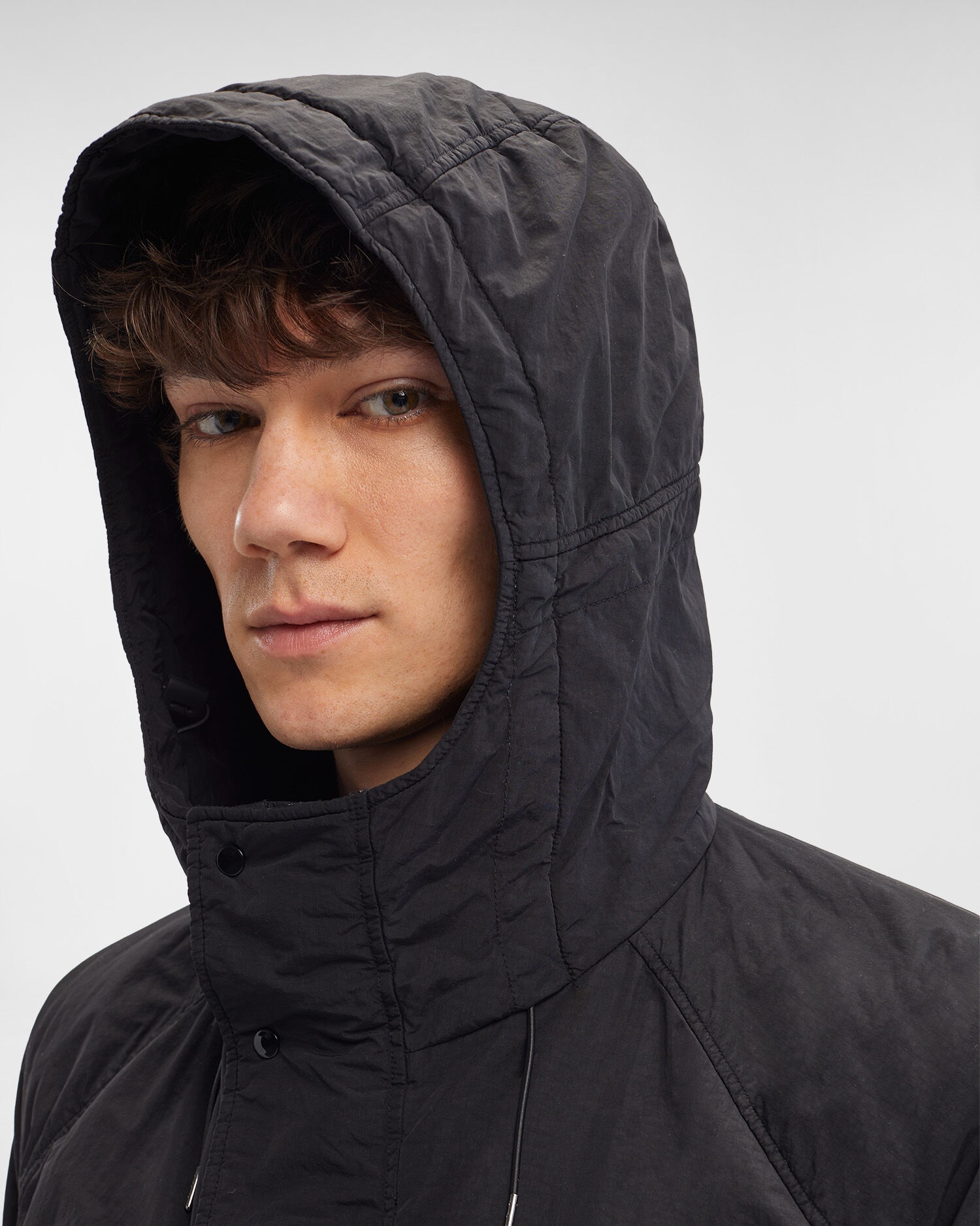 C.P. Company Flatt Nylon hooded jacket - Black