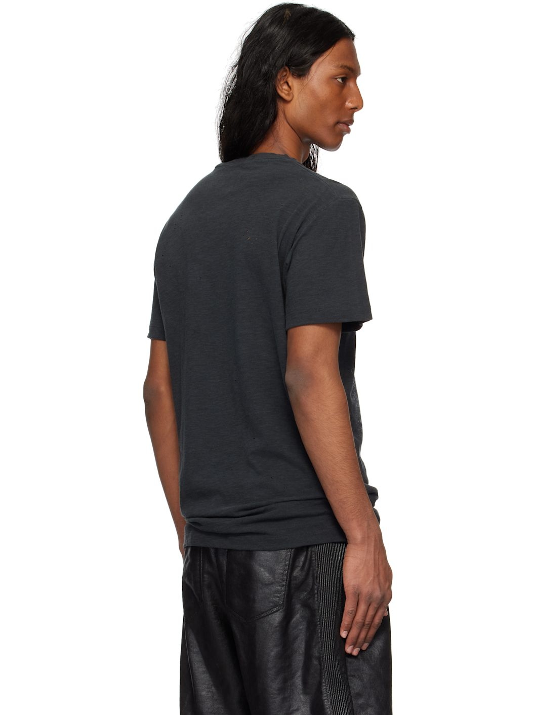 Black Supervintage Dyed Cigarette Fit T-shirt - 3