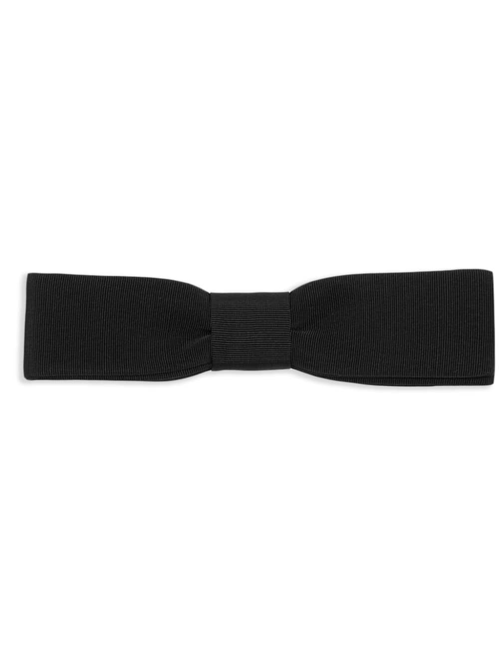 ribbed effect bow tie - 1