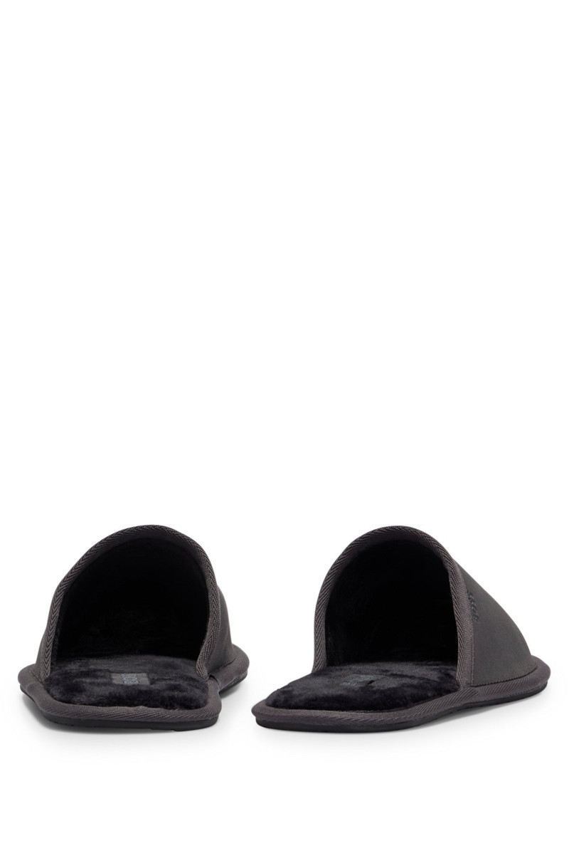 FAUX-SUEDE SLIPPERS WITH RUBBER SOLE 5
