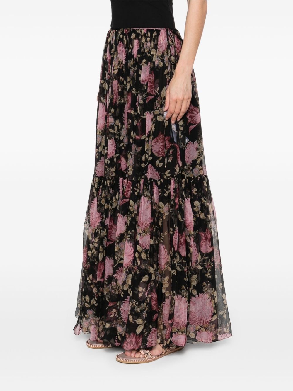 floral-printed skirt - 3