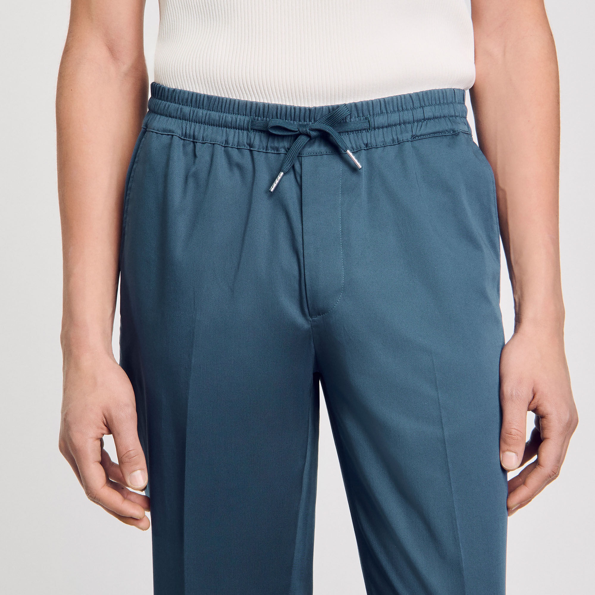 ELASTICATED STRAIGHT-LEG TROUSERS - 3