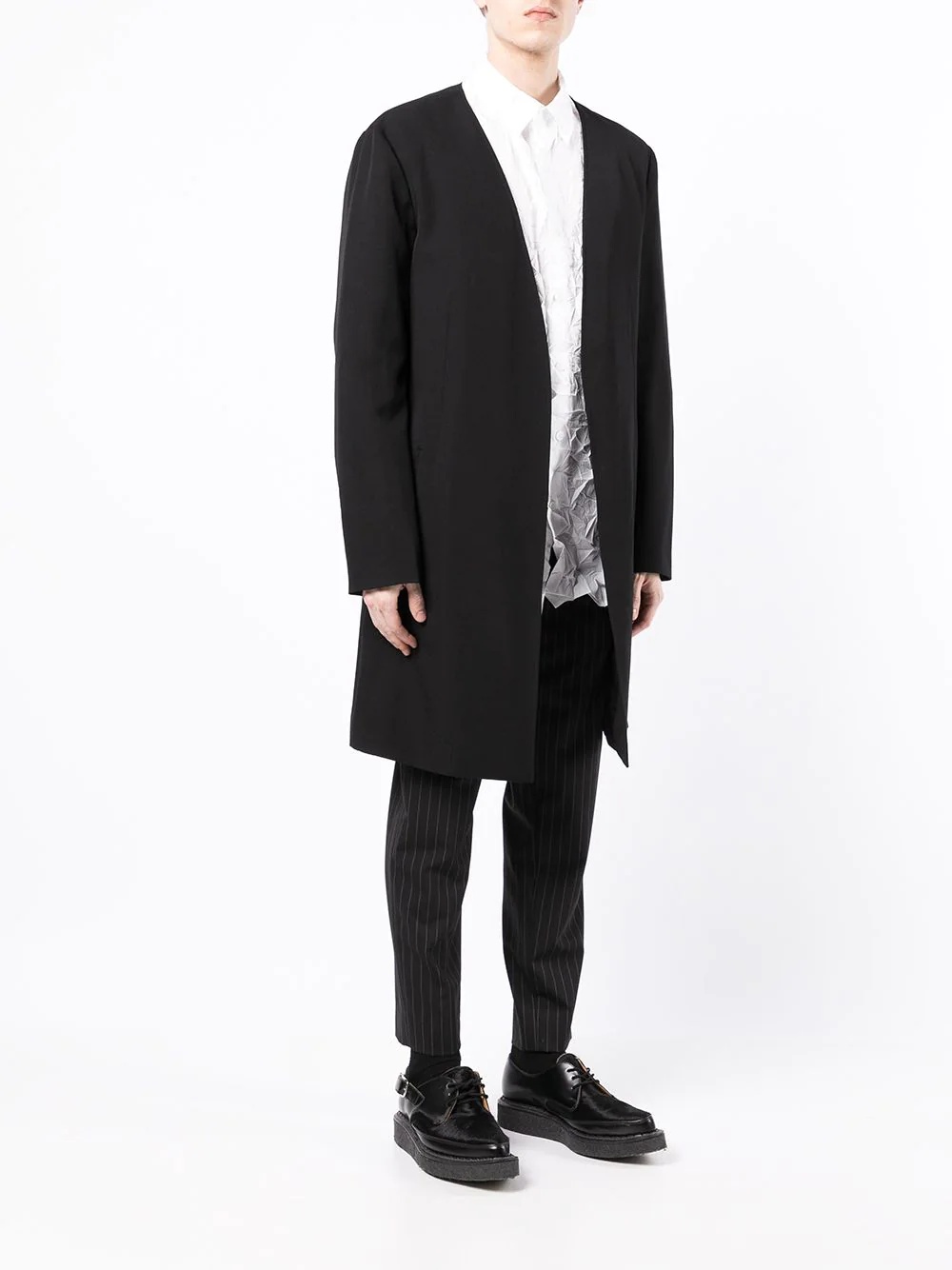 tailored longline wool blazer - 3