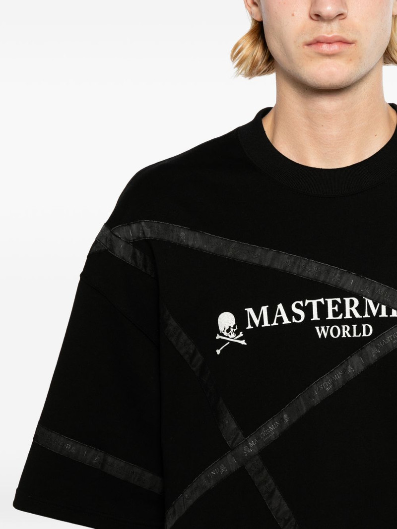 logo-print panelled T-shirt 5