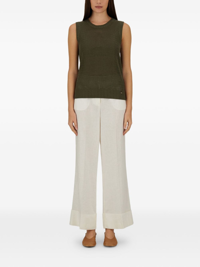 Herno pressed crease turn-ups trousers outlook