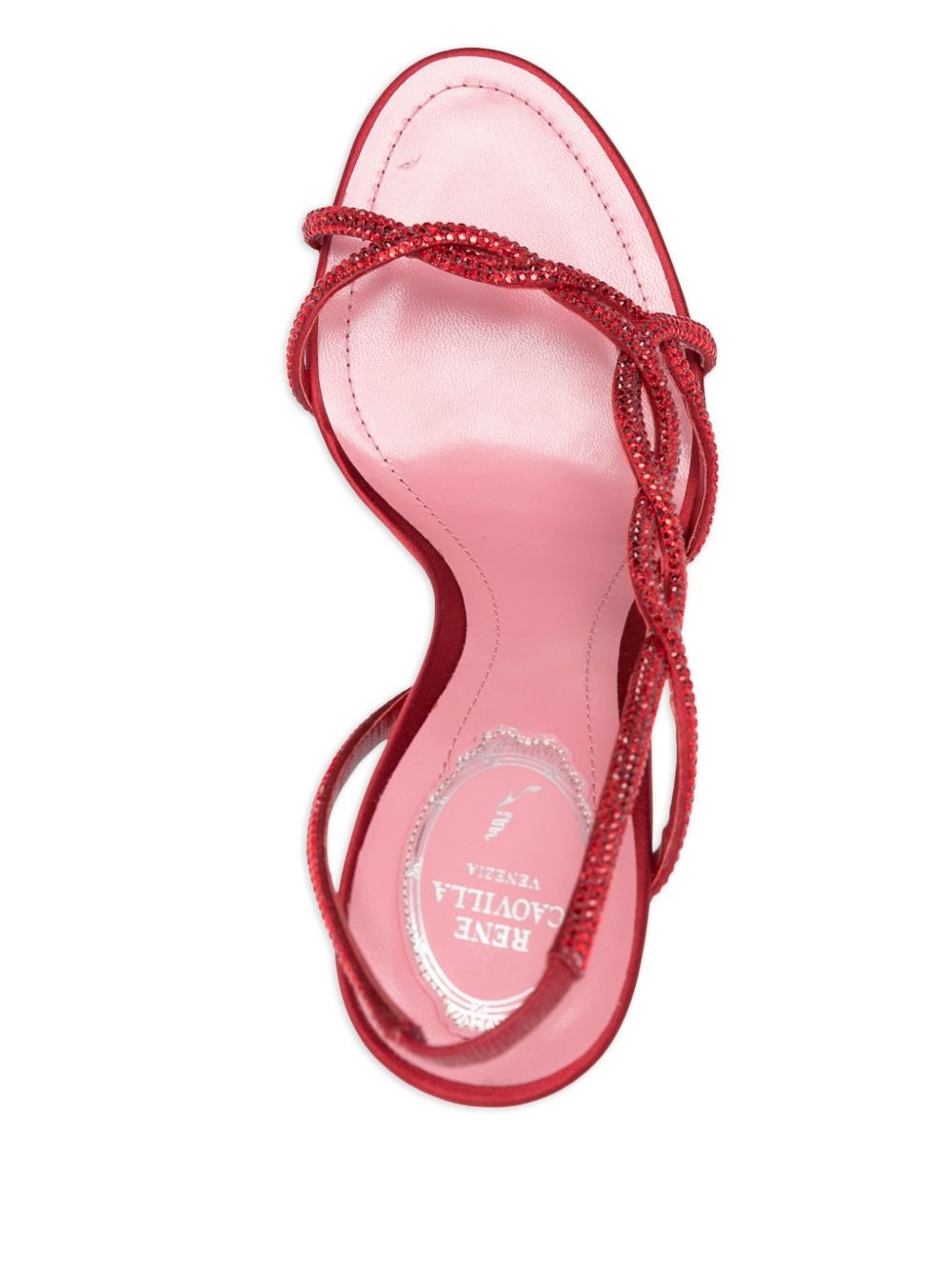 110mm rhinestone-embellished sandals - 4