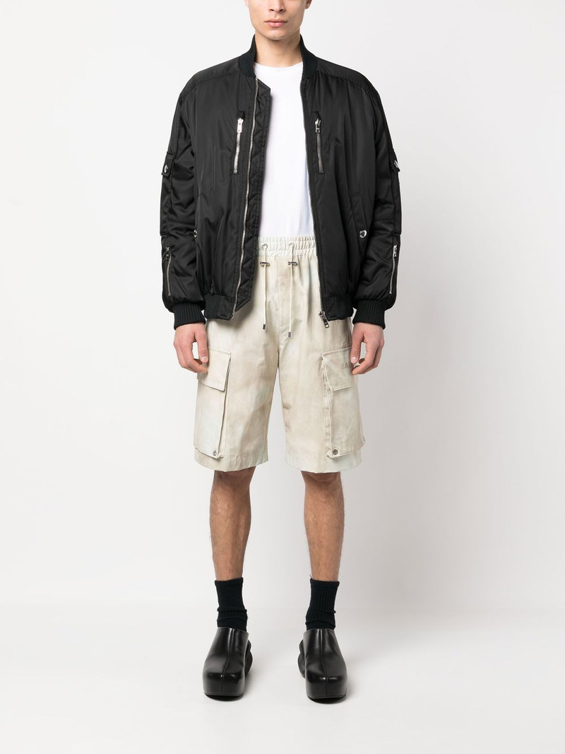 Balmain faded-effect cotton cargo shorts outlook