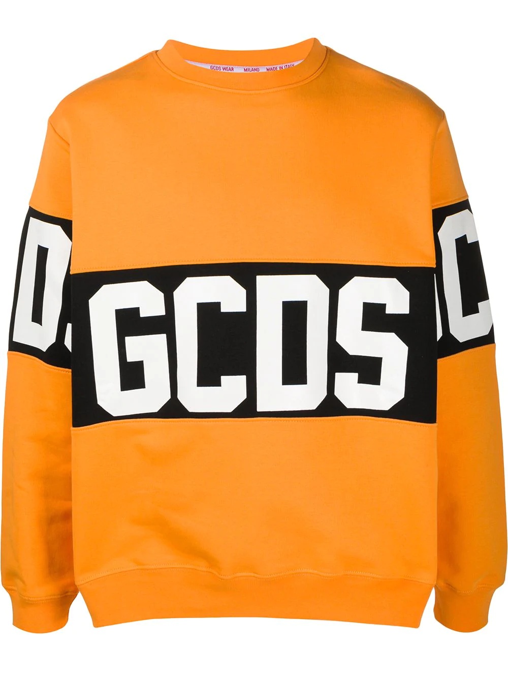 logo panel crew-neck sweatshirt - 1