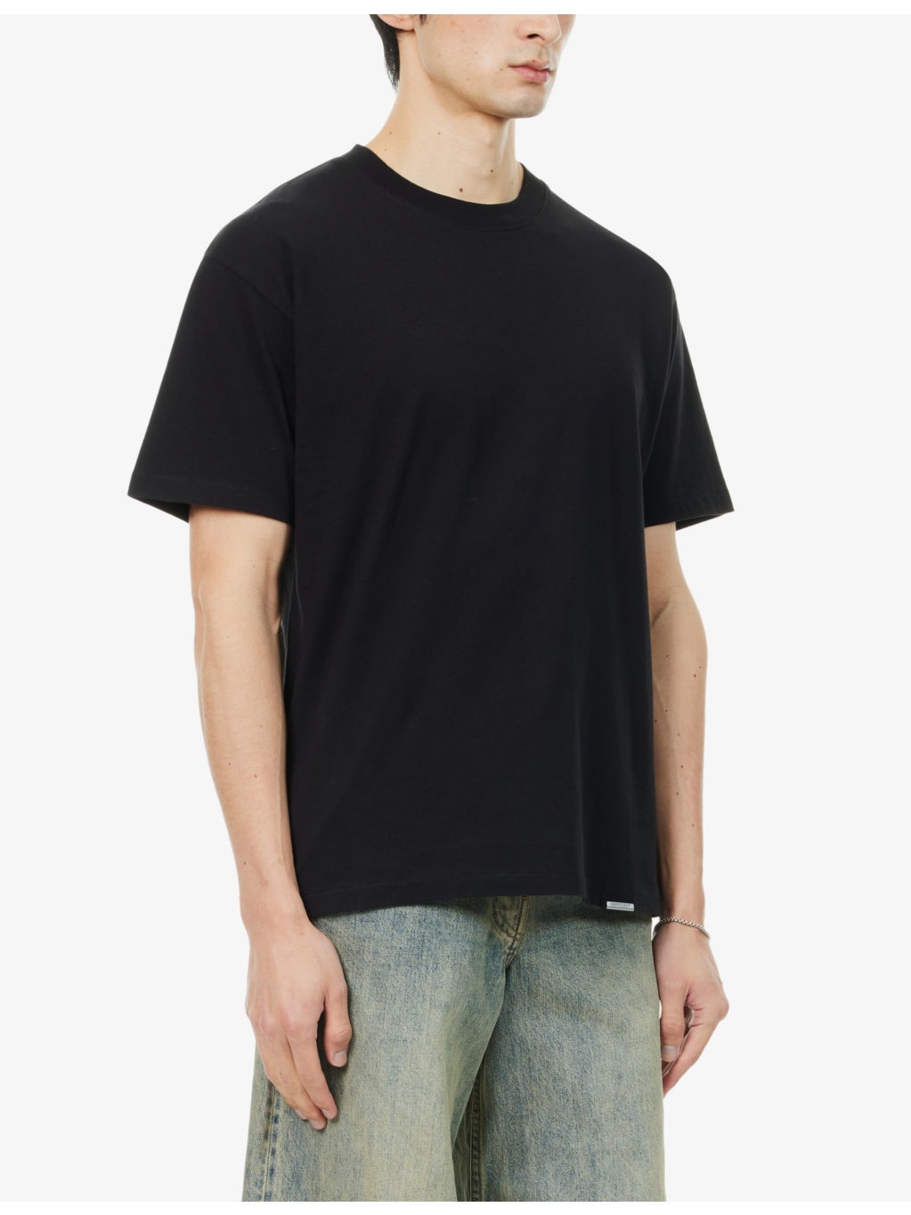 Initial short-sleeves oversized cotton-jersey T-shirt - 3