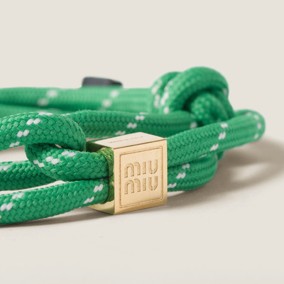 Miu Miu Cord and nylon bracelet outlook