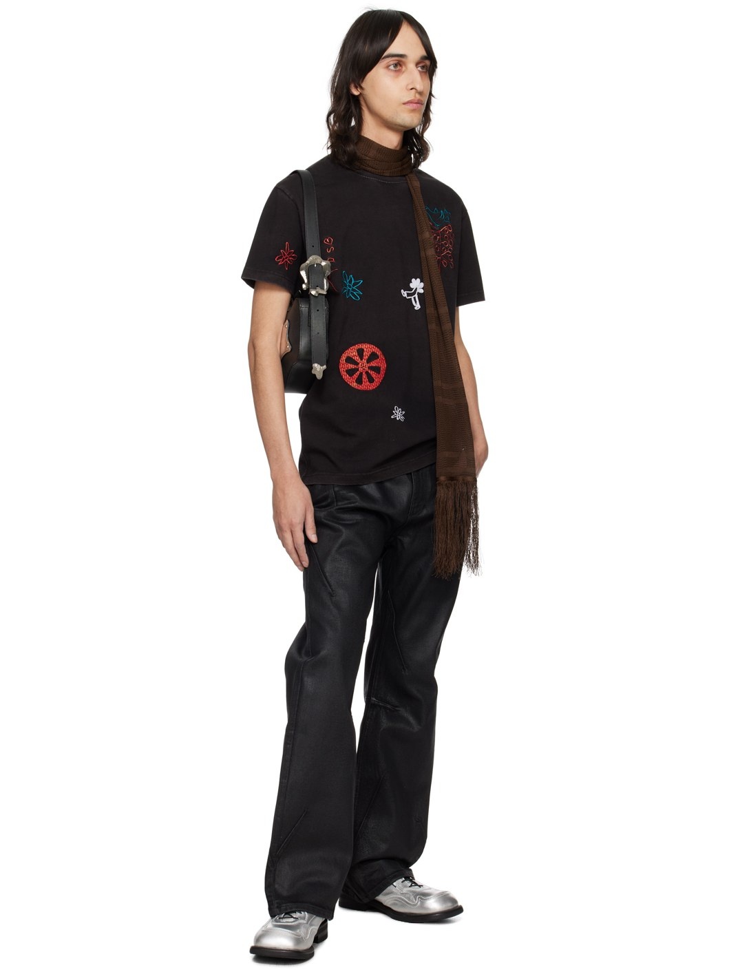 Andersson Bell Black March Embroidery T-Shirt | ssense