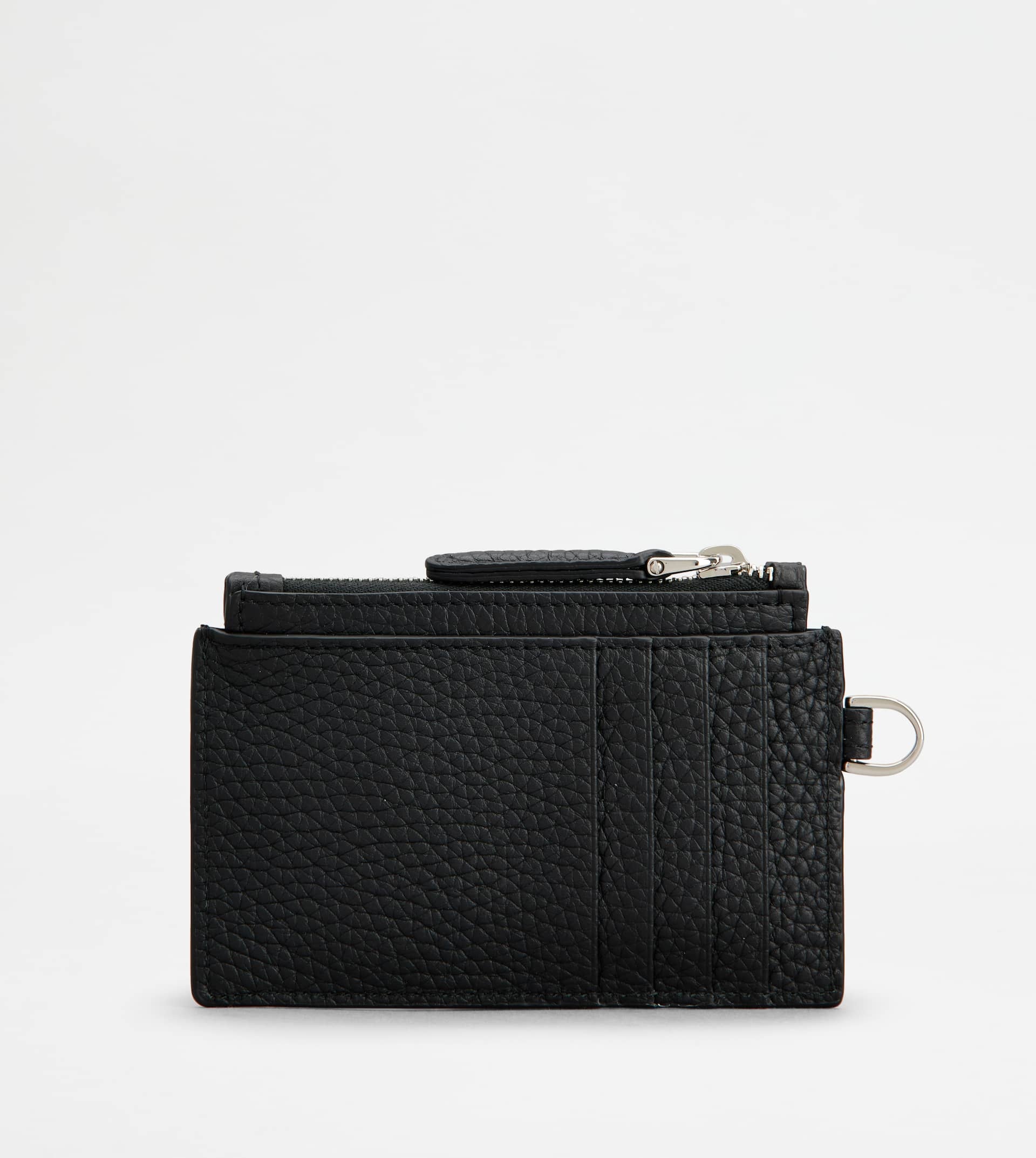 NECK CARD HOLDER IN LEATHER - BLACK - 2