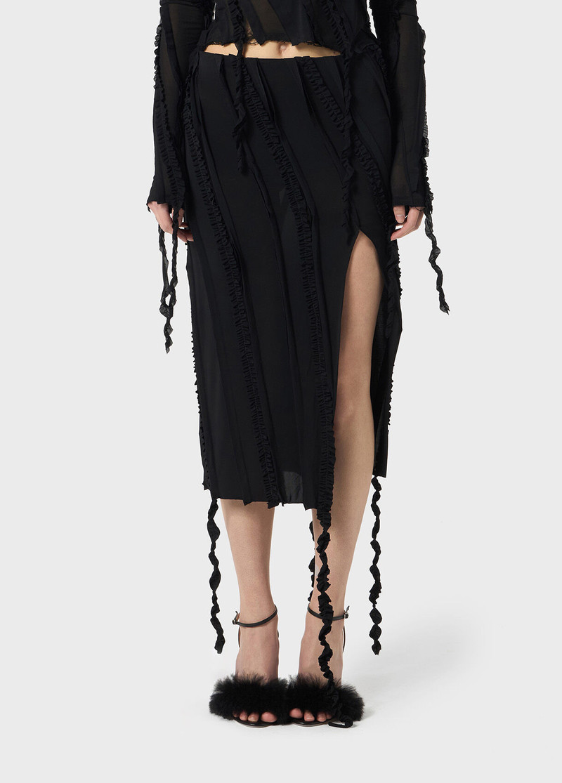 Blumarine MIDI JERSEY SKIRT WITH RUFFLES outlook