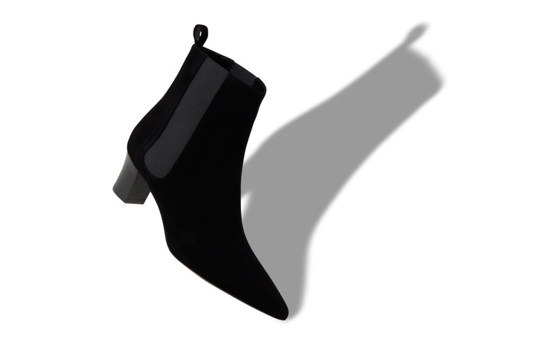 Manolo Blahnik Black Suede Ankle Boots outlook