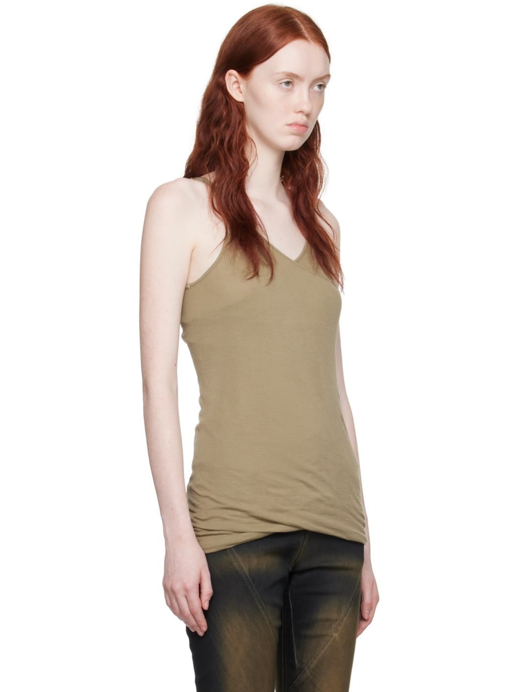 Khaki Double Ziggy Banana Tank Top - 2