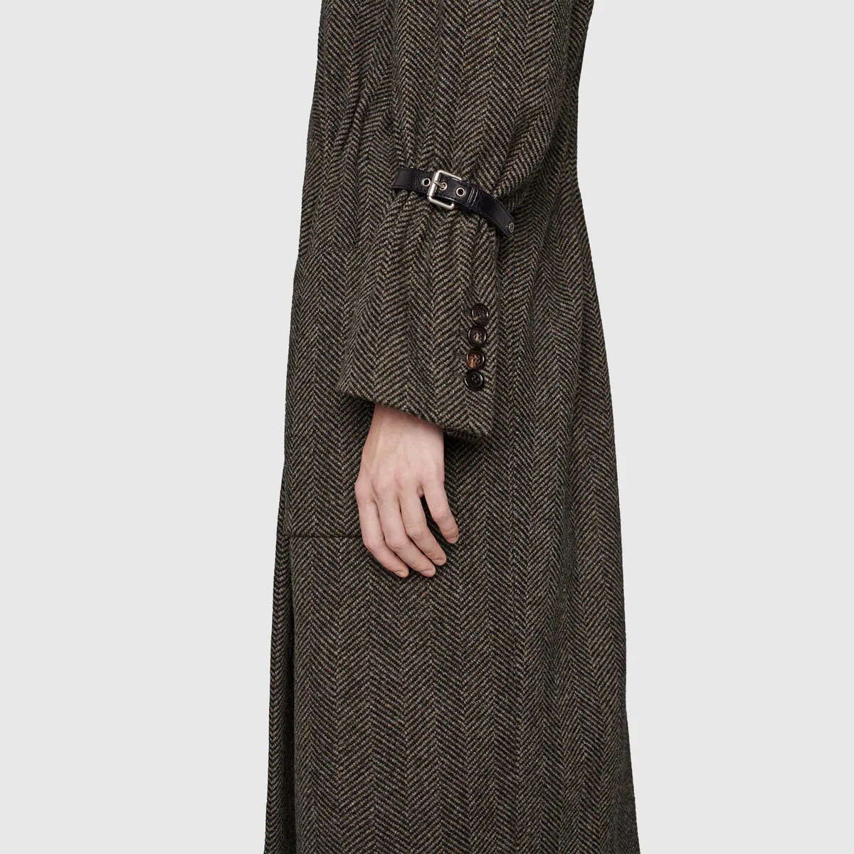 Herringbone wool coat - 8