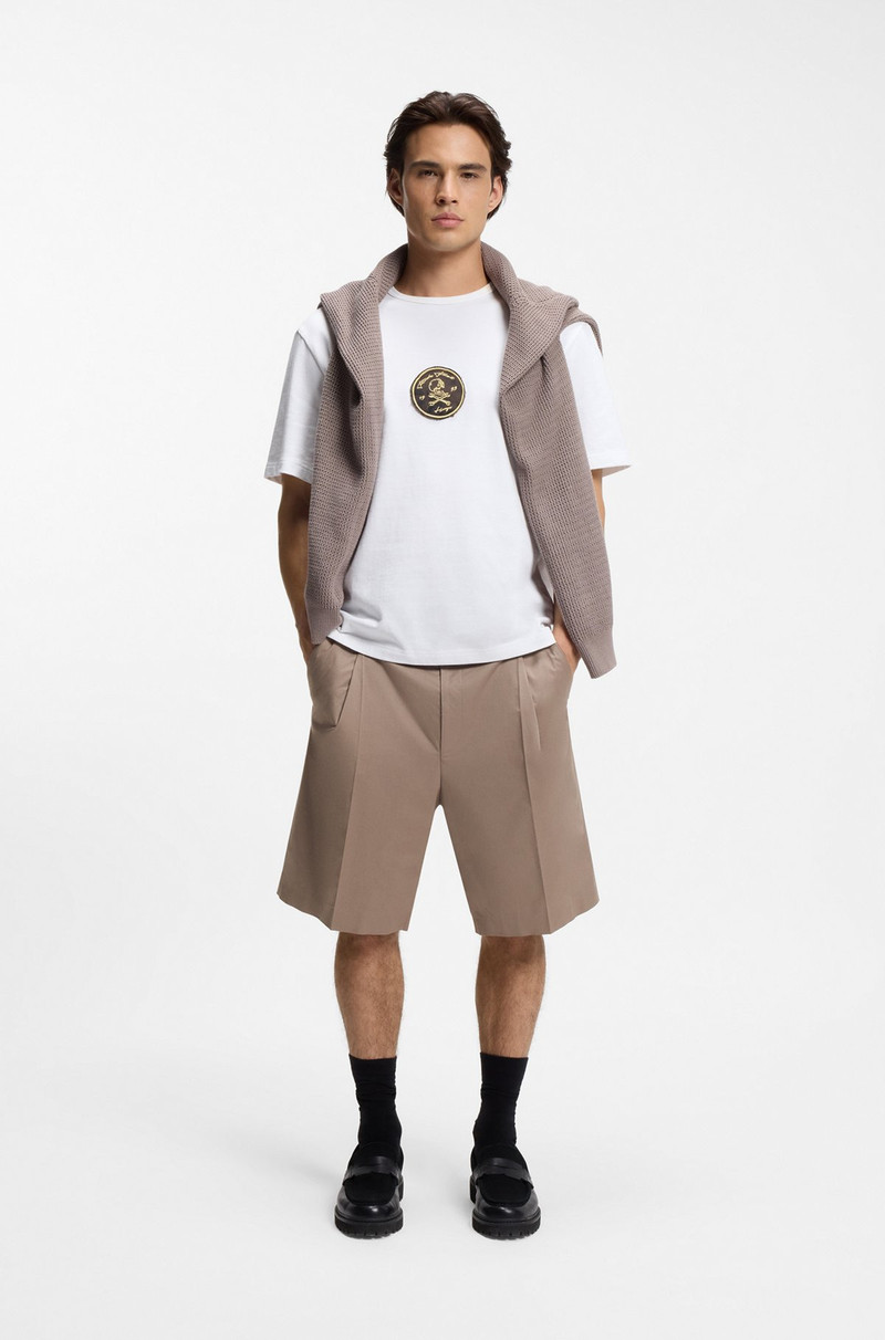 HUGO RELAXED-FIT SHORTS IN STRETCH-COTTON TWILL outlook