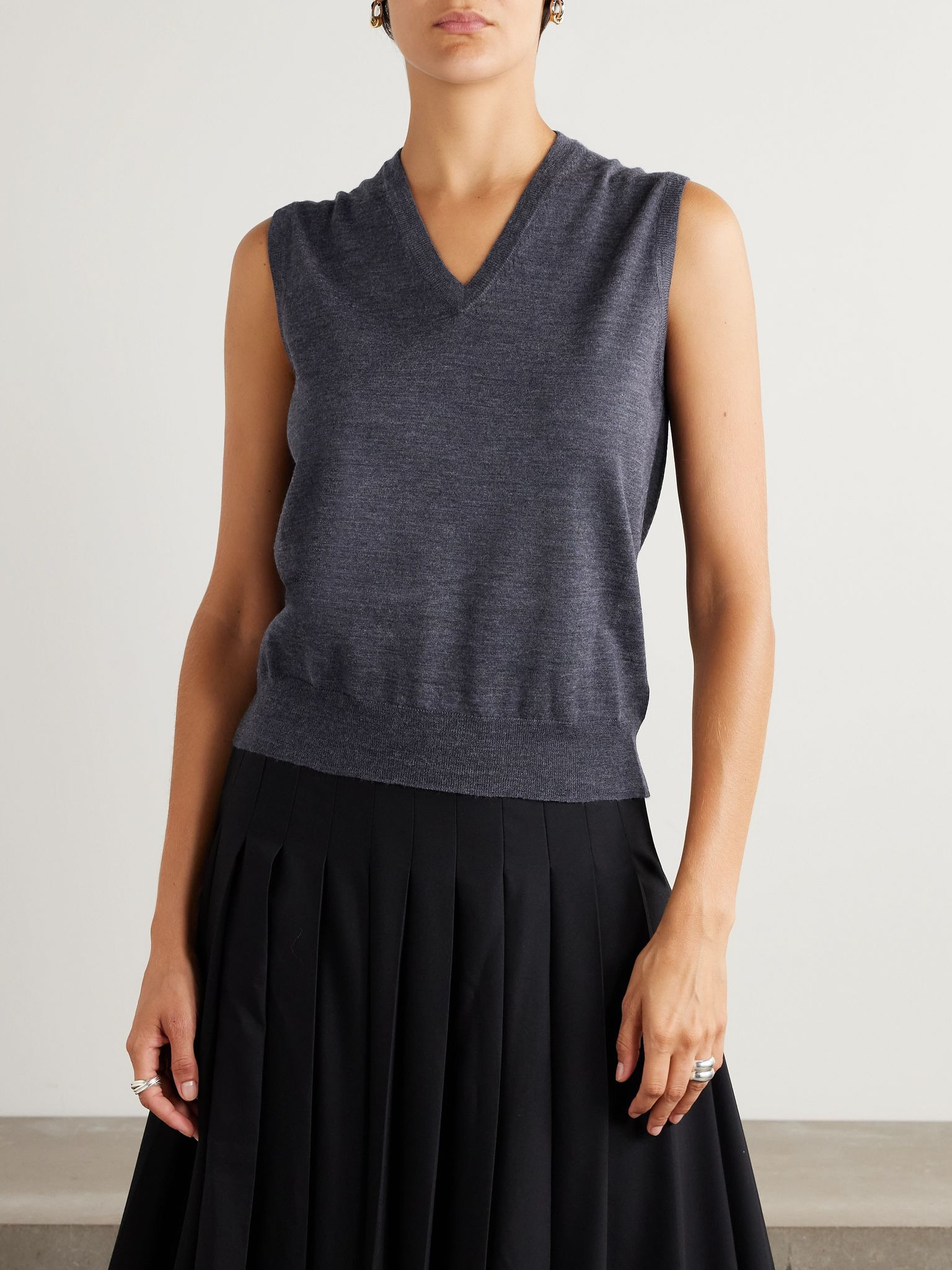 Wool vest Navy - 3