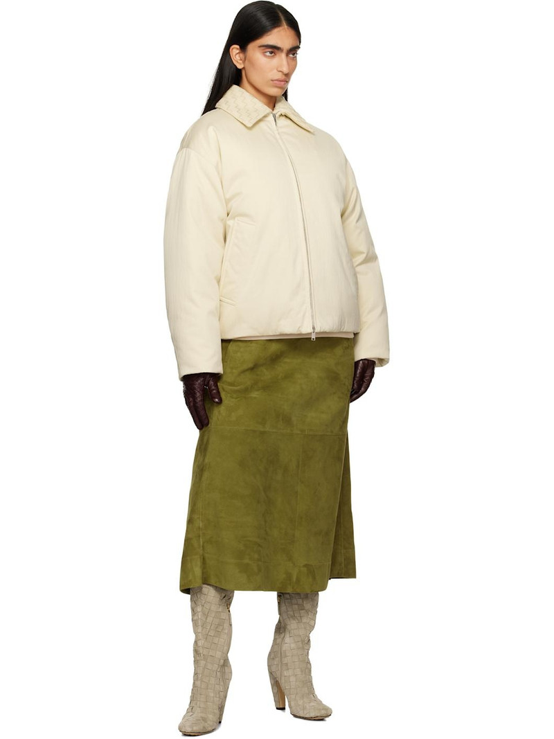Bottega Veneta Off-White Cotton Twill Down Puffer Jacket outlook