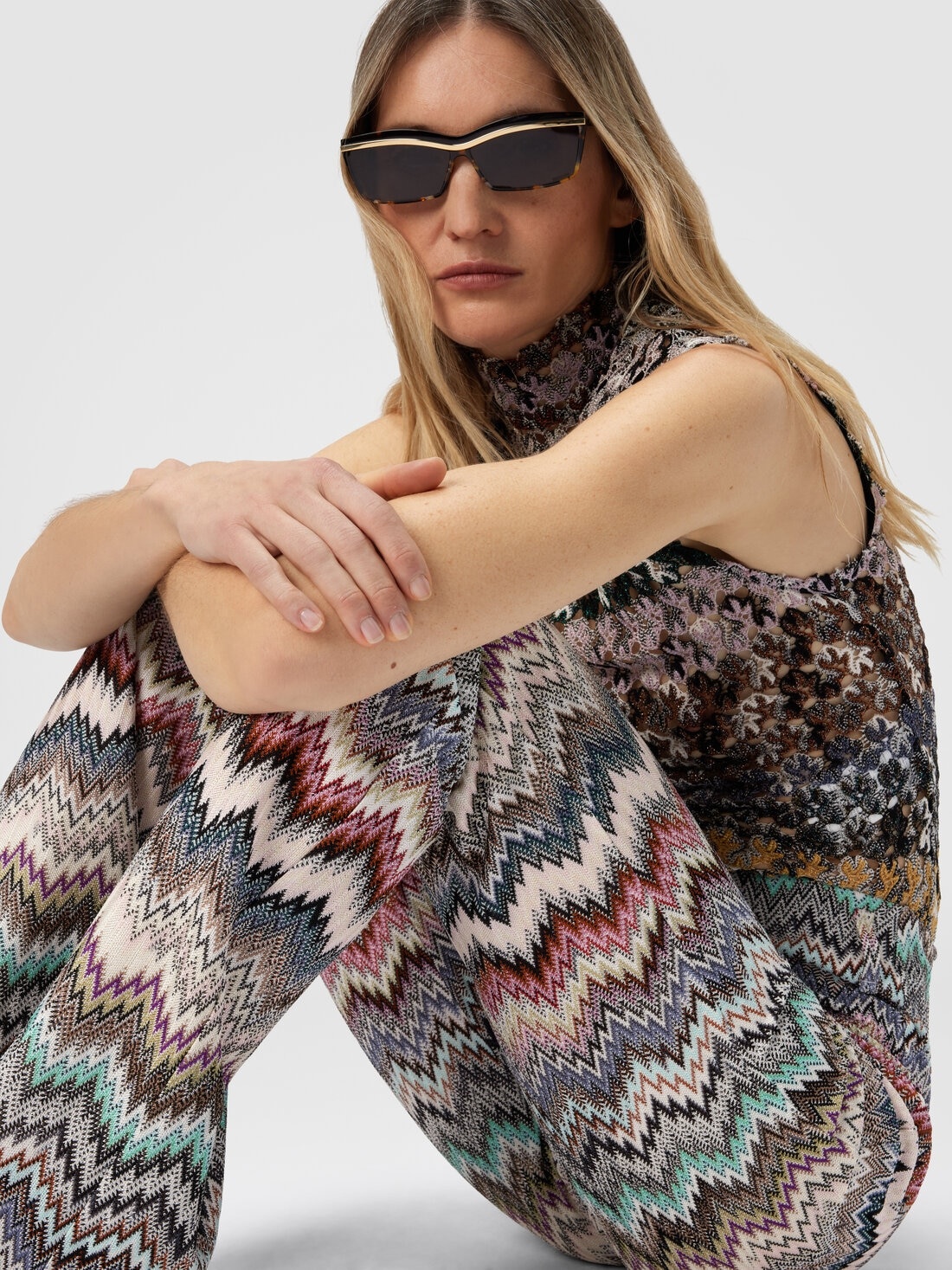 Flare Pants with Snake Pattern - 5
