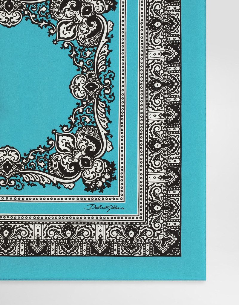 Dolce & Gabbana Silk twill scarf with bandanna print outlook