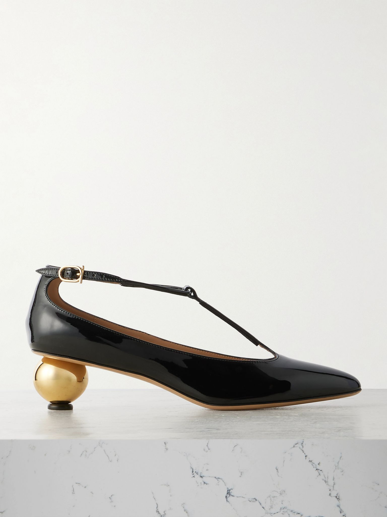 Tania patent-leather Mary Jane pumps Black - 1