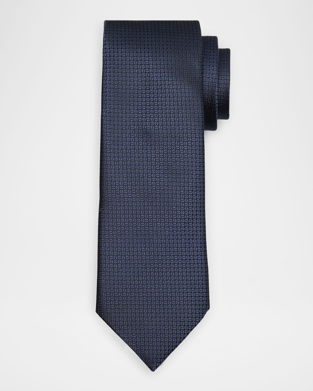 Men's Tonal Geometric Jacquard Tie - 1