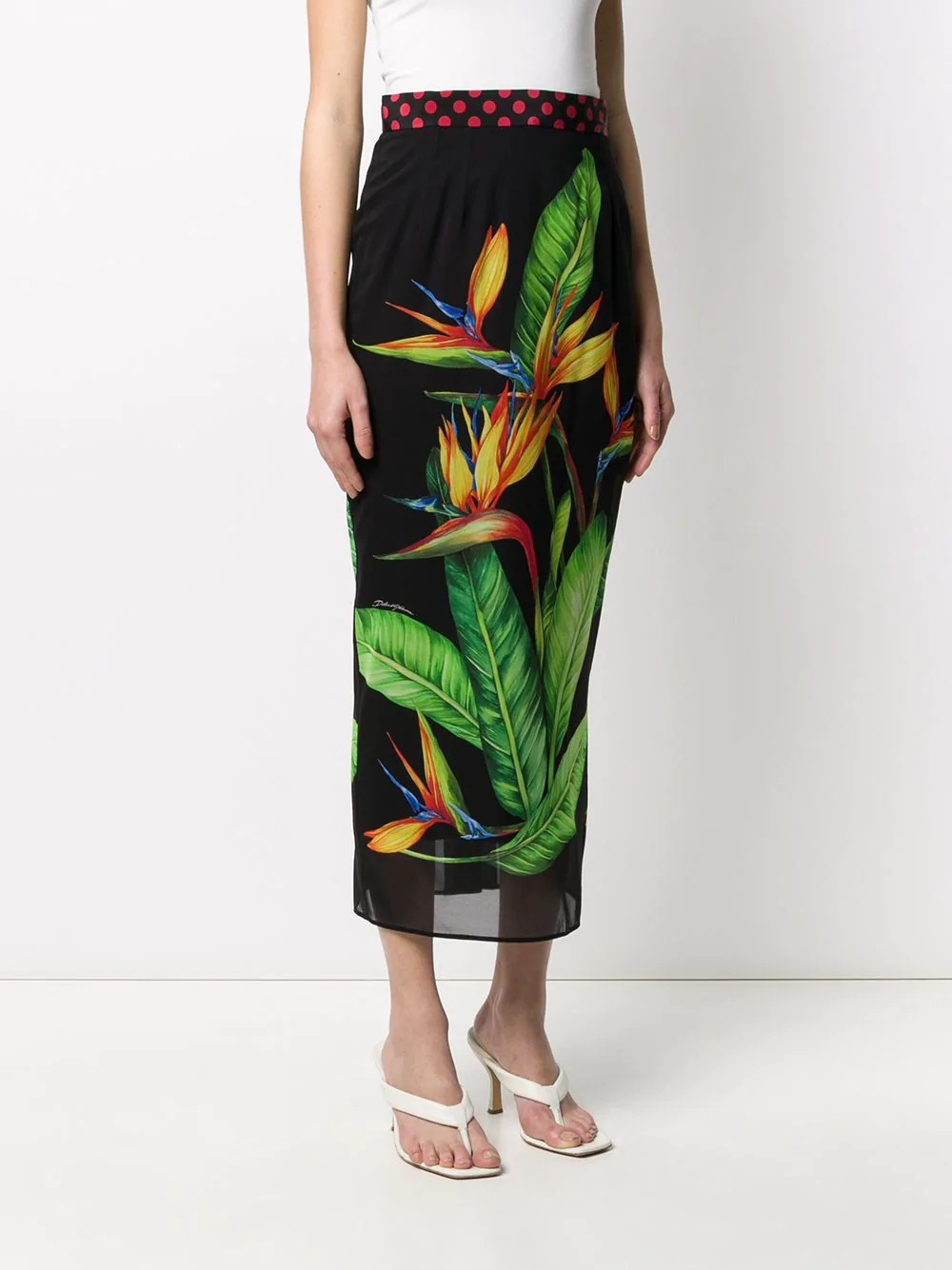 bird paradise print skirt - 3