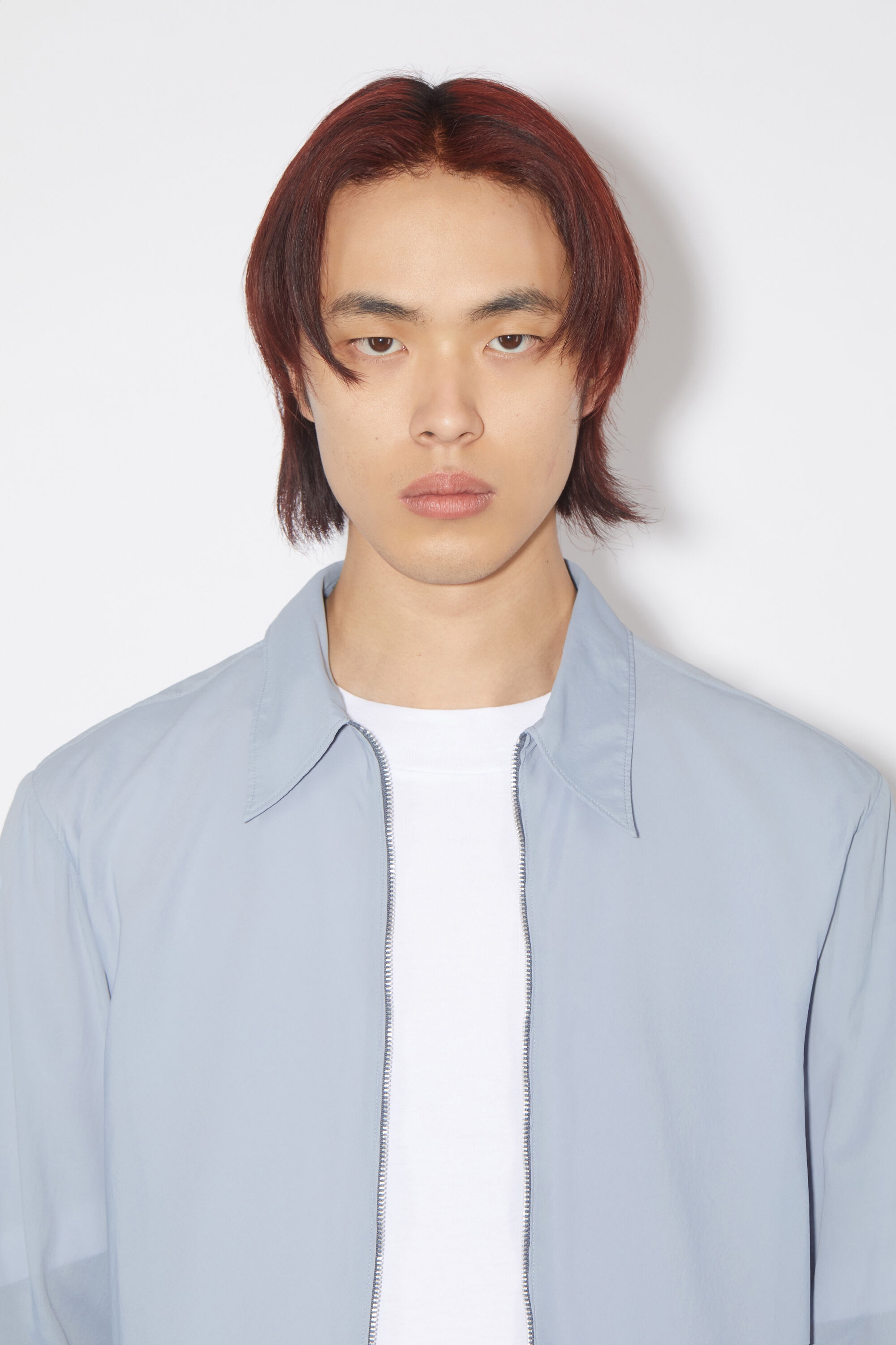 Zippered shirt - Dusty blue - 5
