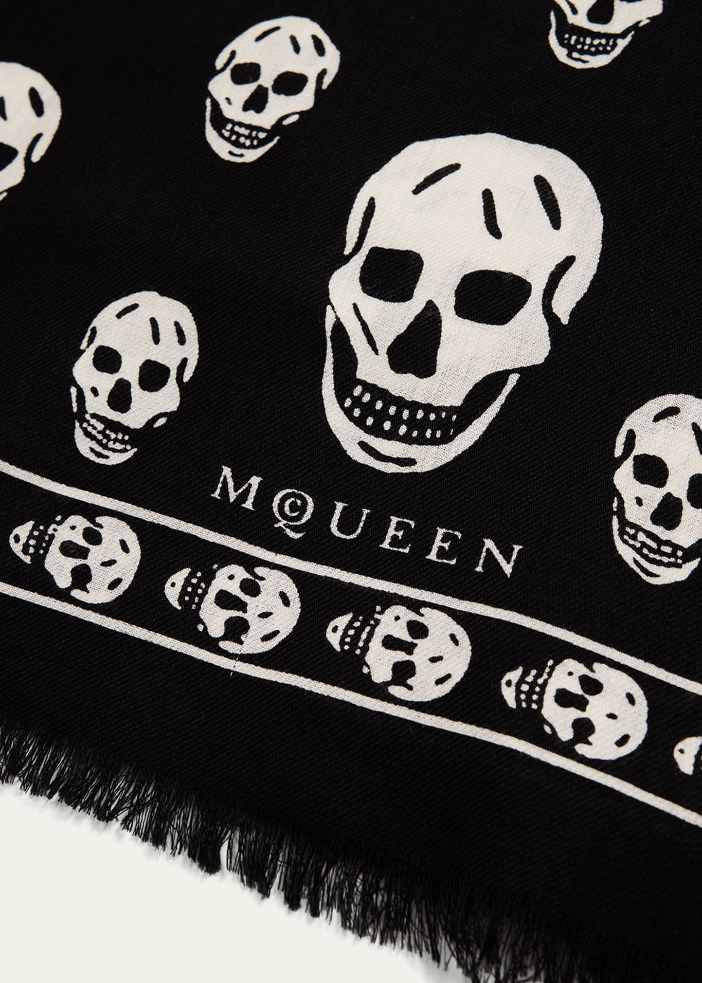 Classic Skull Wool Scarf - 4