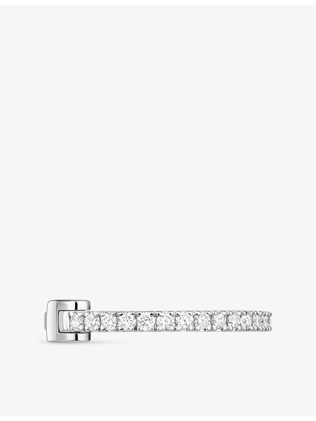 Gatsby 18ct white-gold and diamond clip-on earrings - 1
