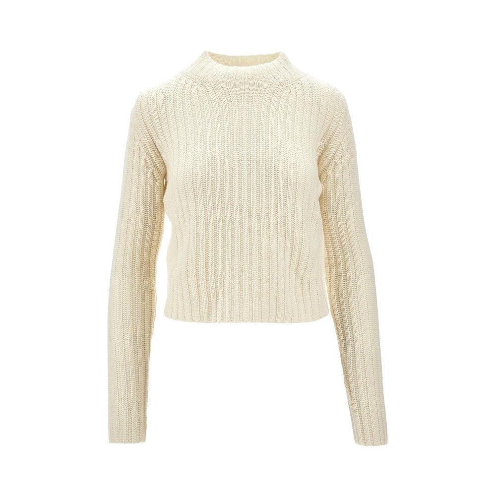 WOOL AND CASHMERE CROPPED SWEATER - 1