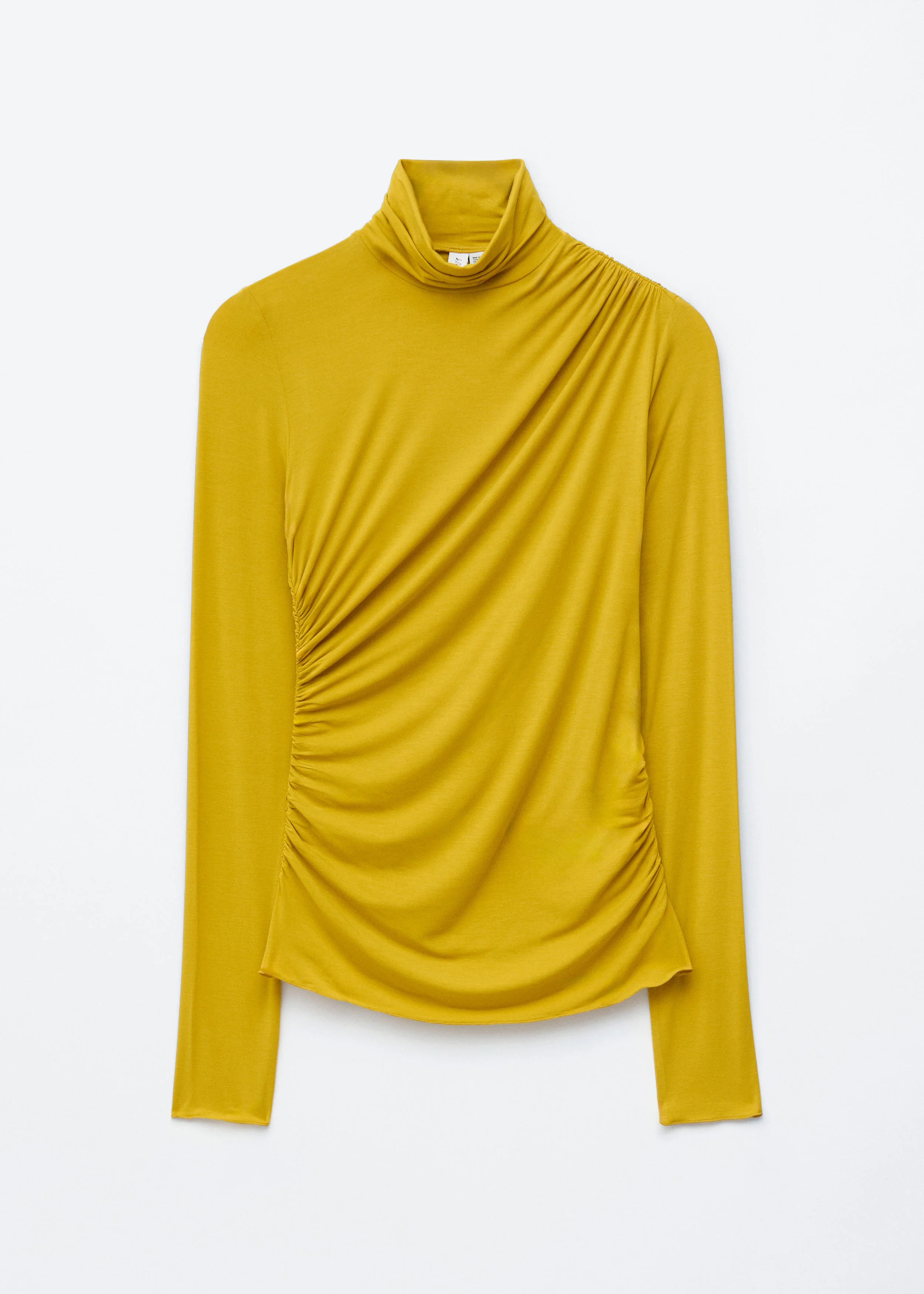 Draped Turtleneck Top - 1