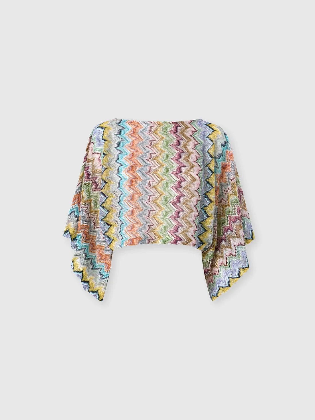 Viscose lamé cover-up top with batwing sleeves - 1