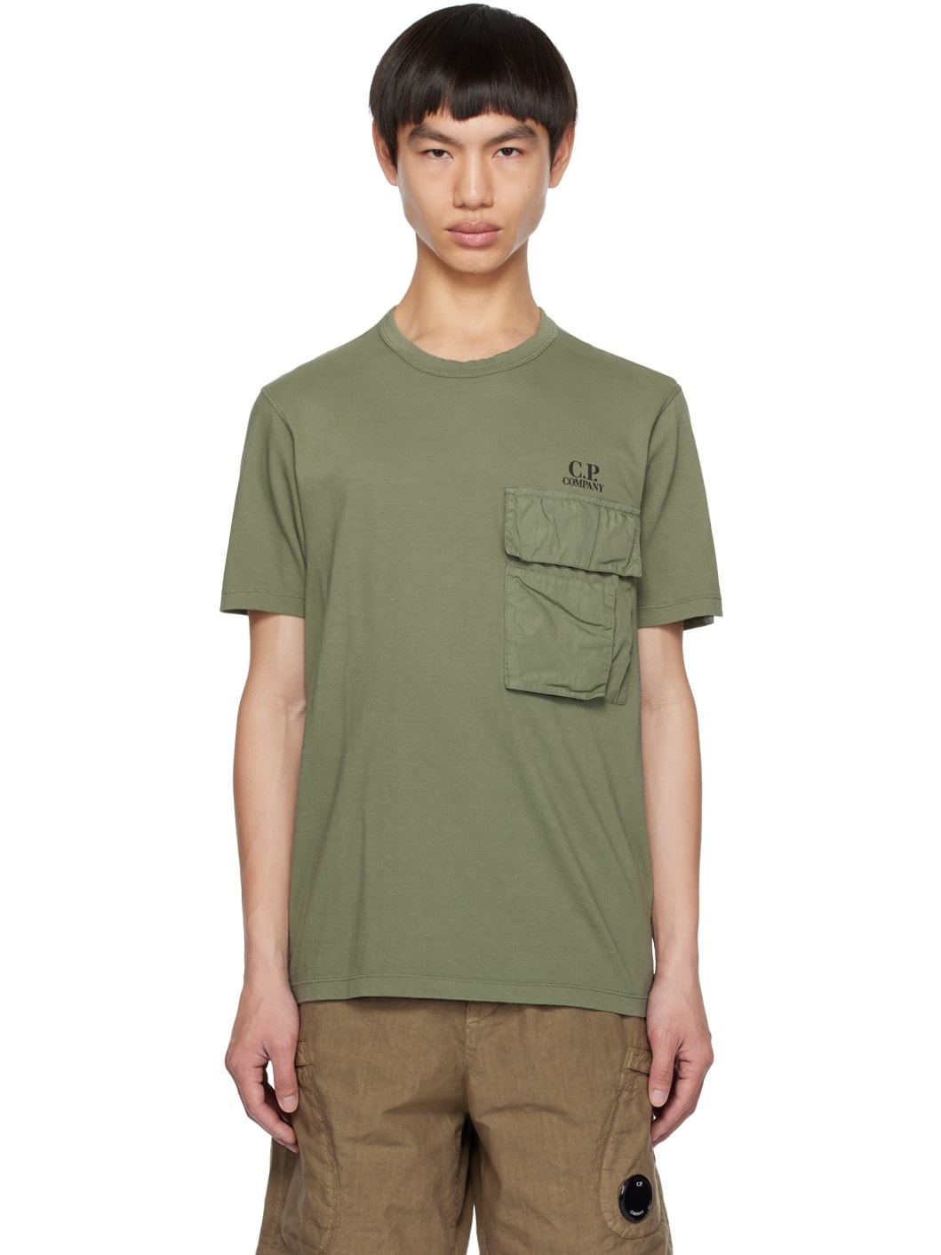 Khaki Pocket T-Shirt - 1