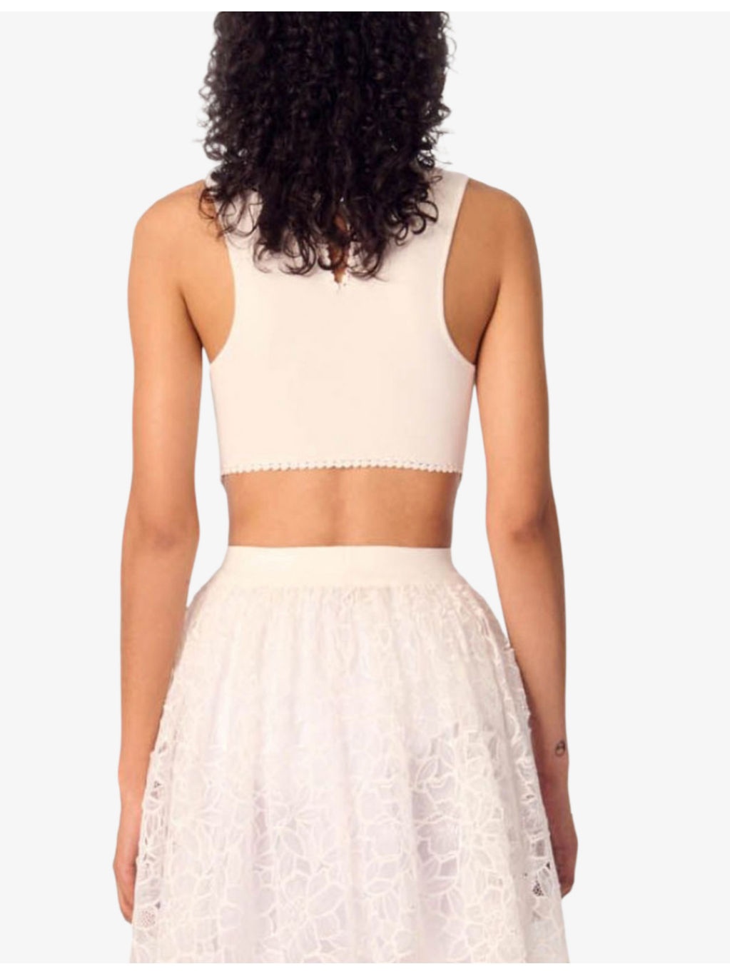 Sleeveless Cut-Out Stretch-Woven Body - 4