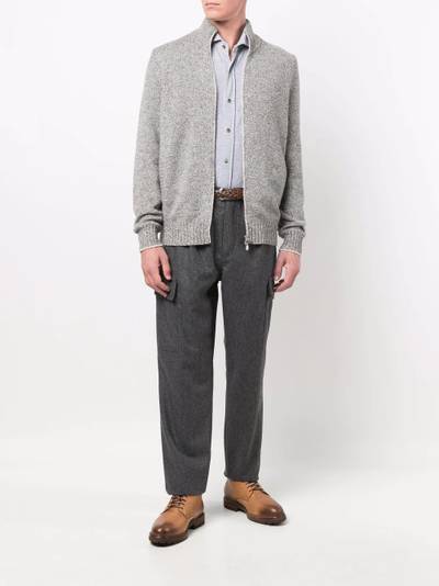 Brunello Cucinelli long-sleeve zip-up knitted jumper outlook