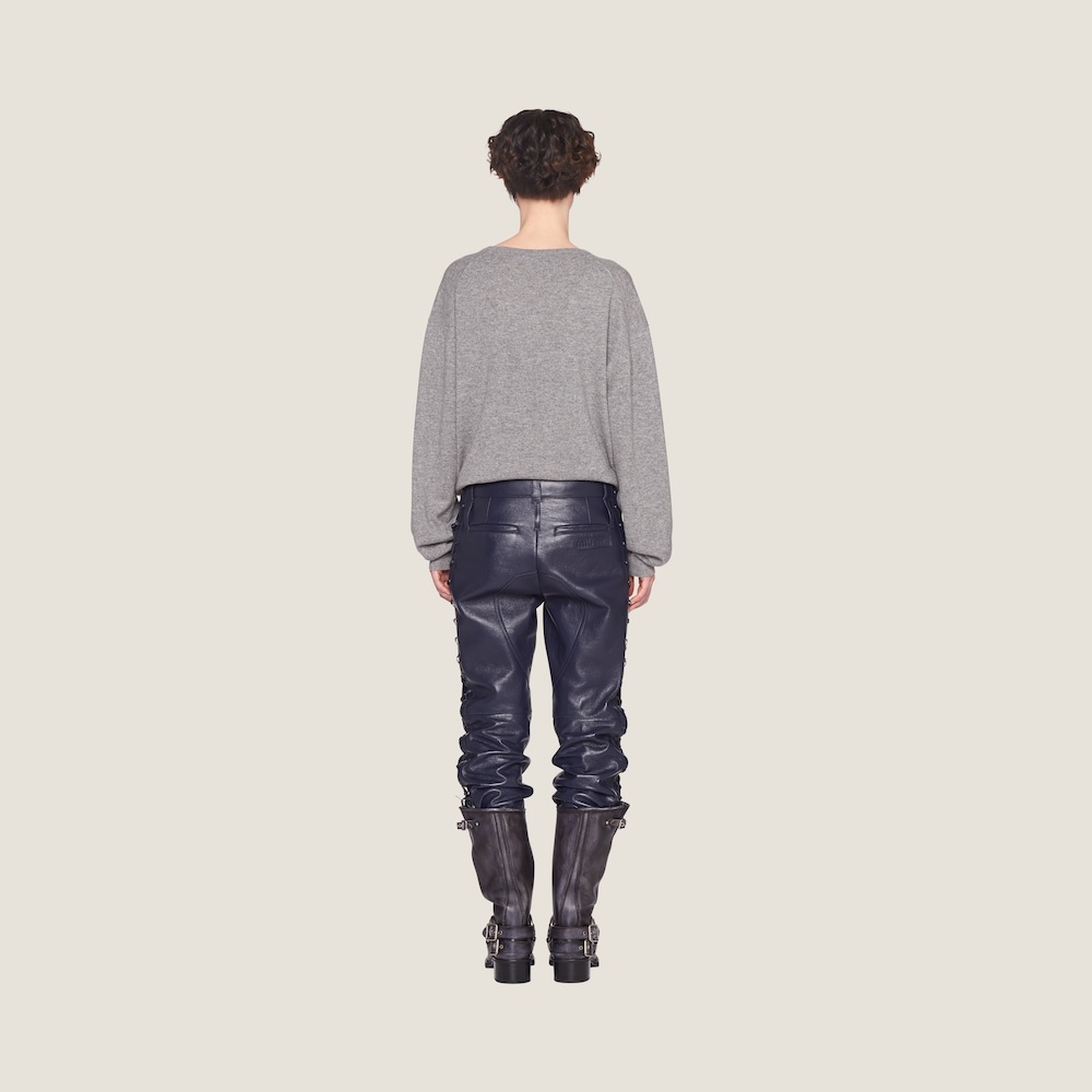 Laced nappa leather pants - 3