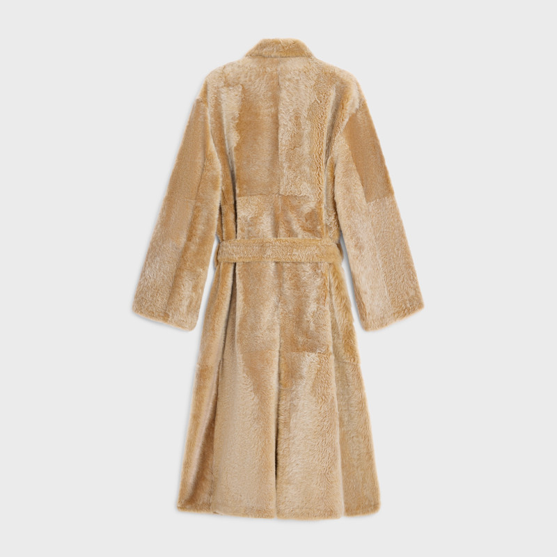 wrapped coat IN lamb shearling 3