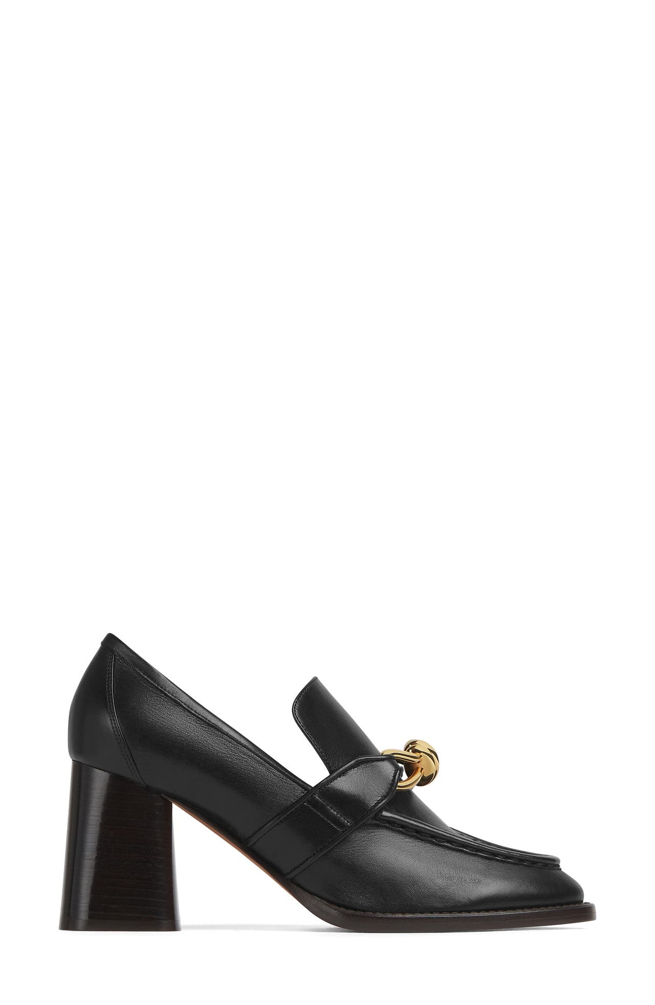 Bottega Veneta Astaire Knot Bit Loafer Pump in 1000 Black at Nordstrom - 1