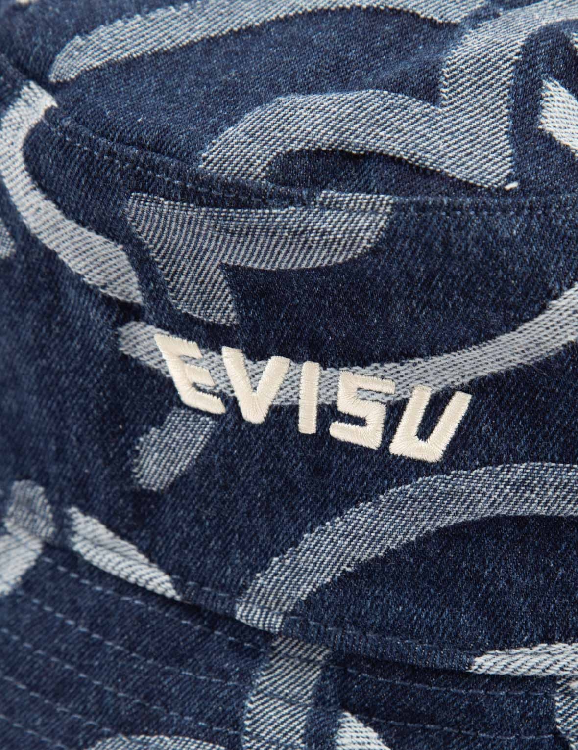 ALLOVER SEAGULL JACQUARD DENIM BUCKET HAT - 7