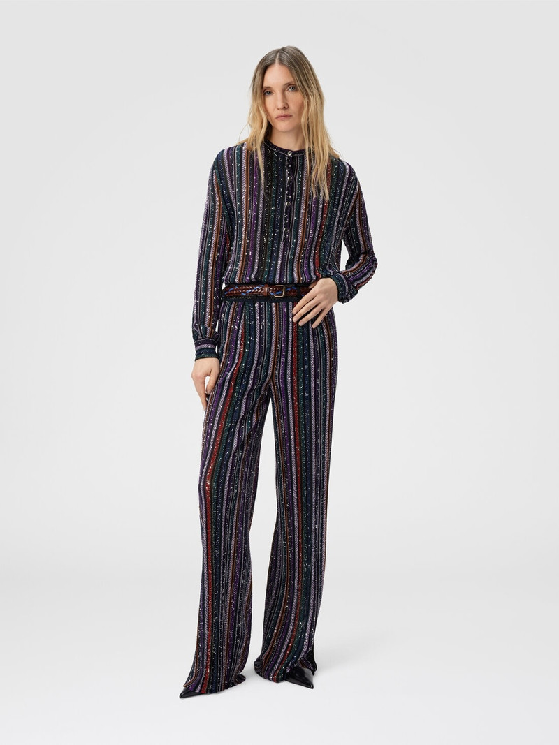 Missoni Long Pants in Herringbone Stripe Knit outlook