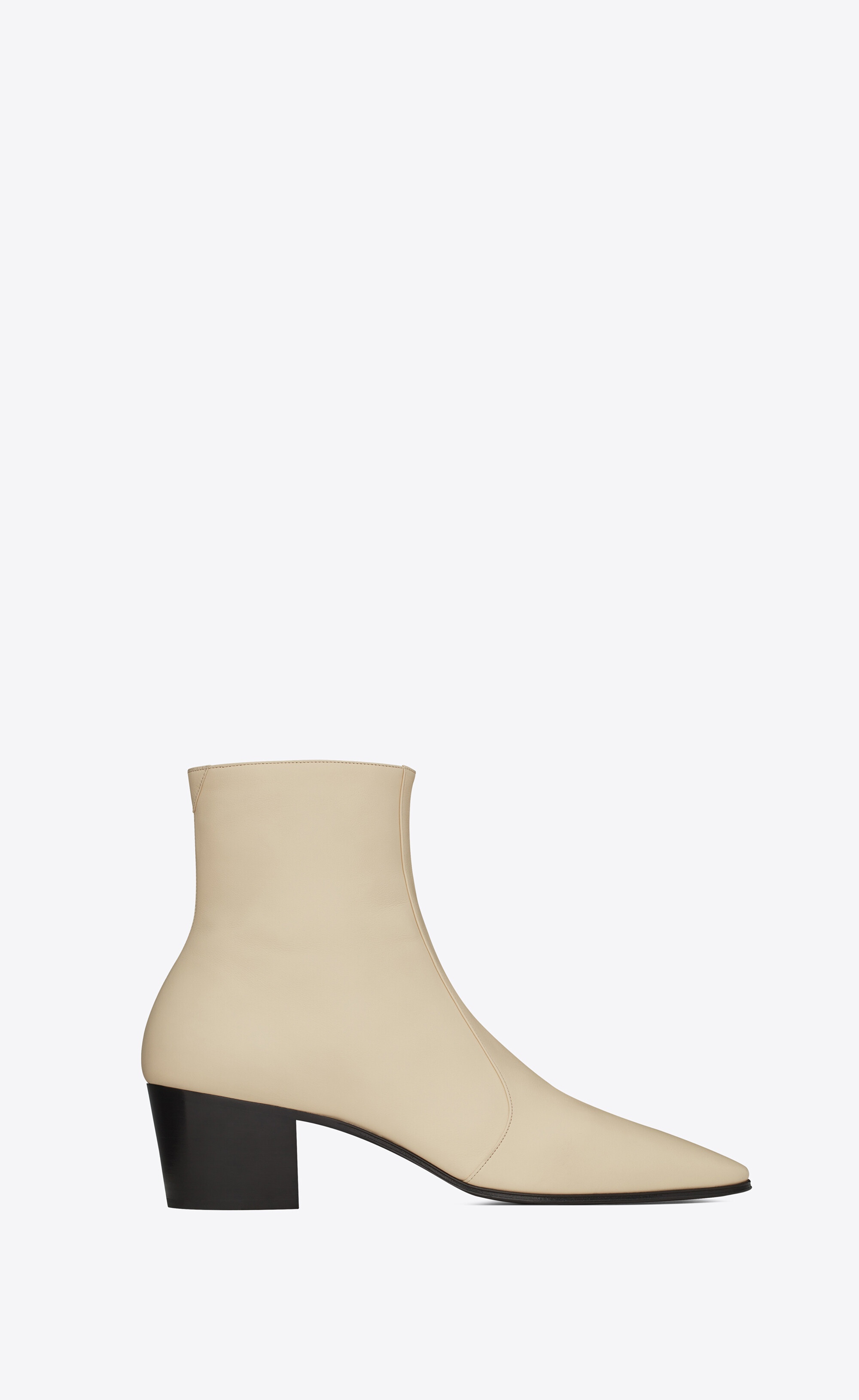 vassili zipped booties in smooth leather - 1