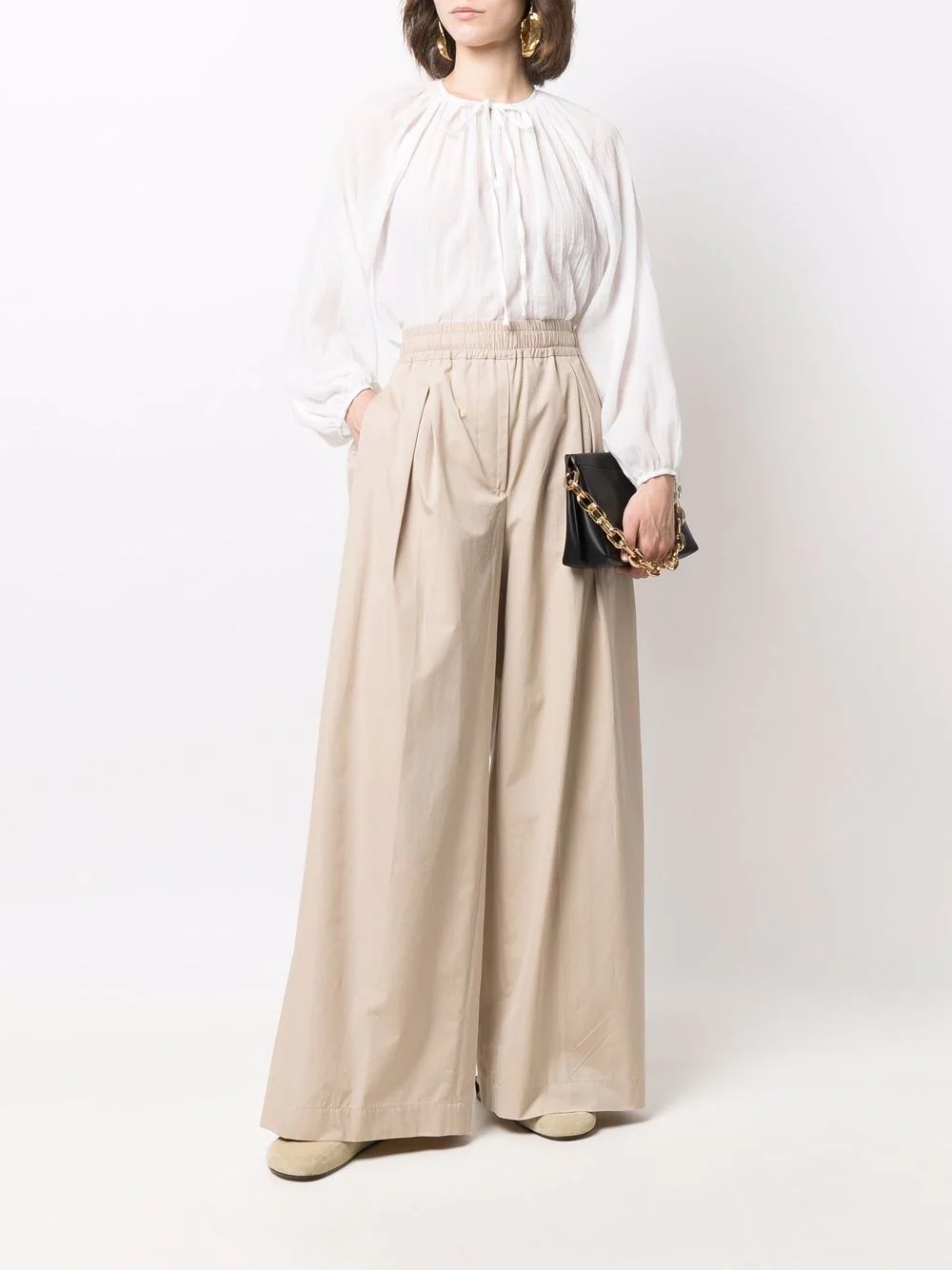 wide-leg flared trousers - 2