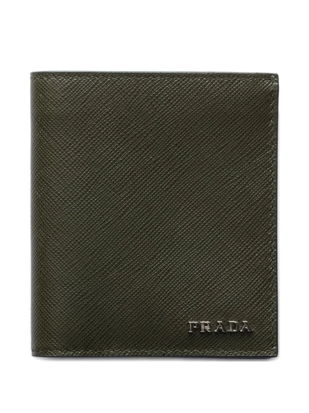 metal lettering saffiano leather wallet - 1