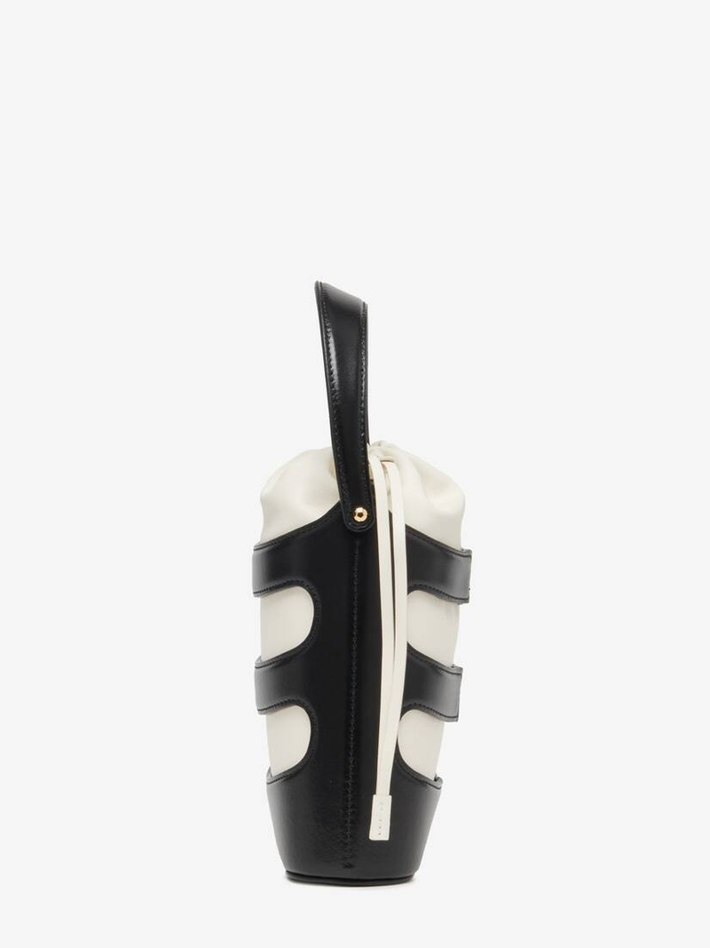 Women's The Rise Mini Bucket in Black/soft Ivory 3