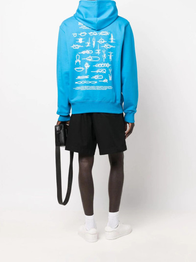 Helmut Lang logo-print hoodie outlook