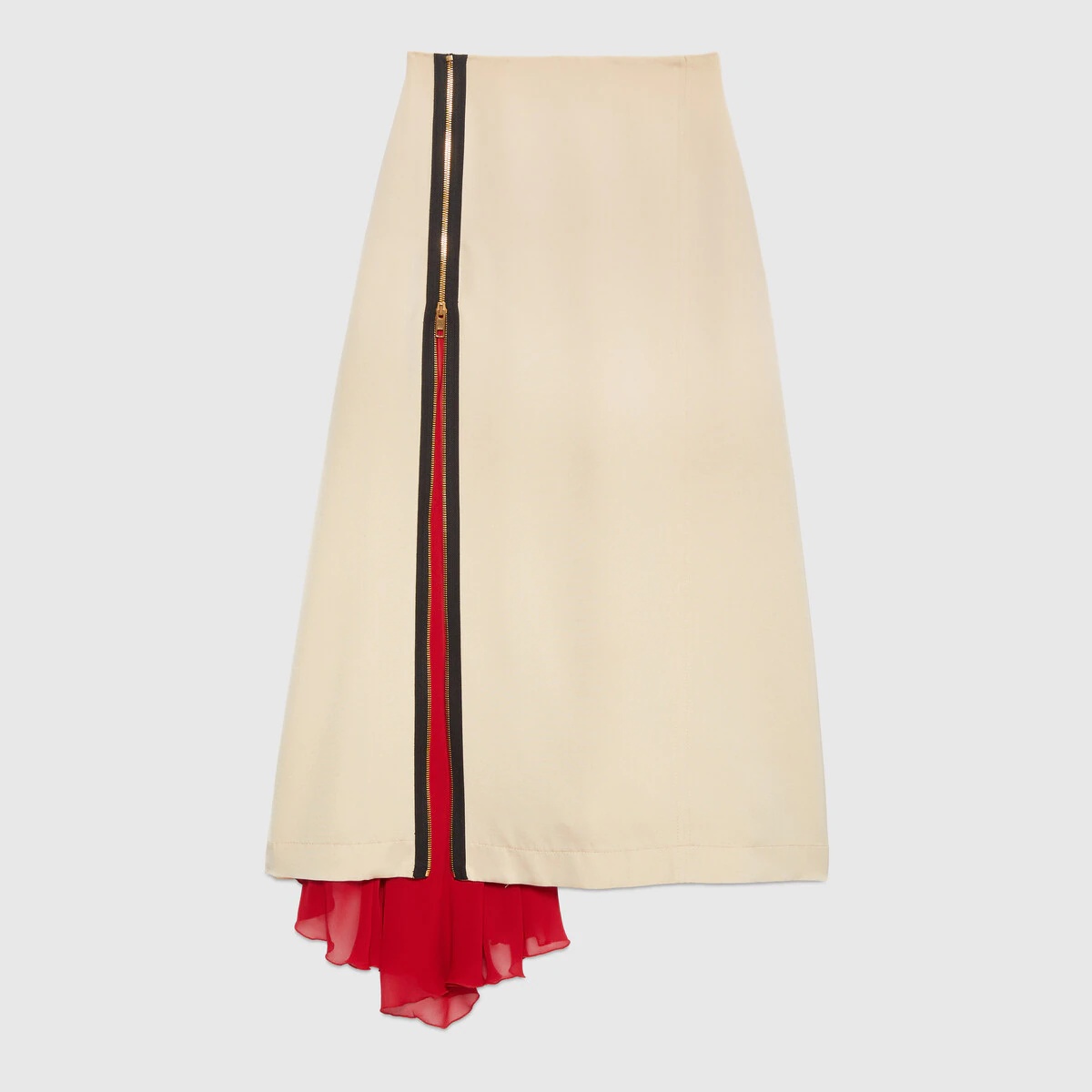 Silk viscose faille skirt - 1