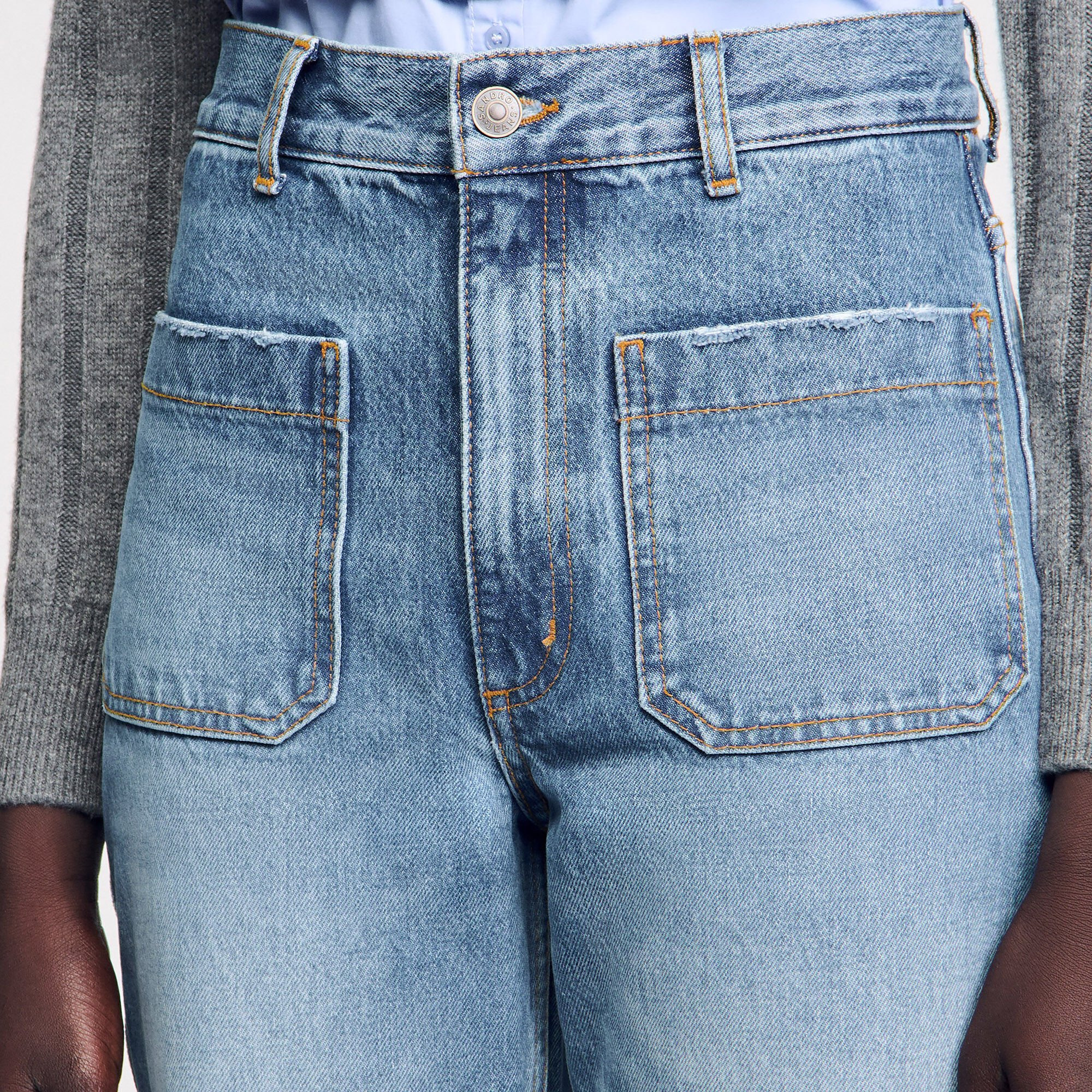 FLARED FADED JEANS - 4